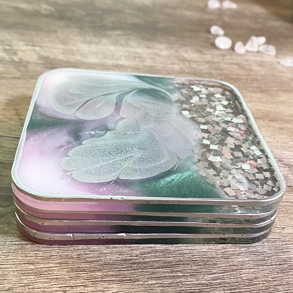 Resin Coasters, handmade gift, home decor - Picture 5 of 9